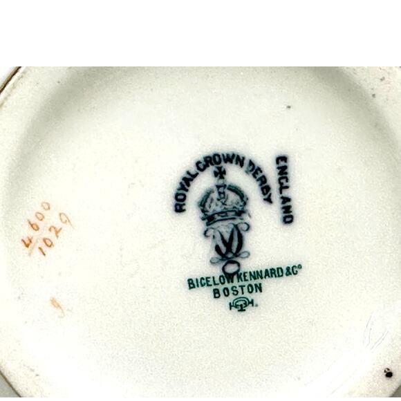 Antique Royal Crown Derby Late 1800's 6" Vase-Turquoise Gilded Accents-Exquisite - Picture 9 of 11